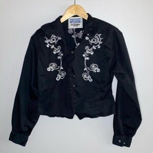 Wrangler Black Shirt with White Embroidery